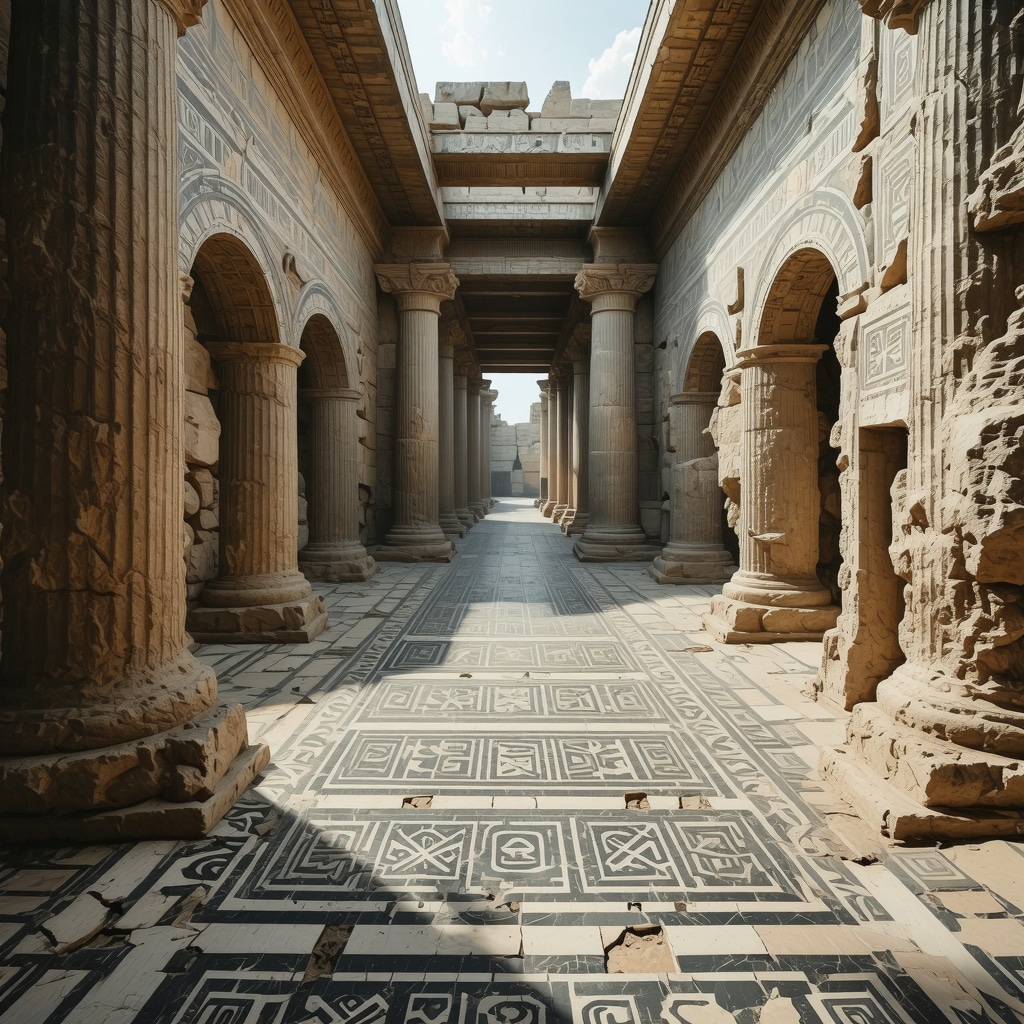 3D digital model showing mosaics and Roman buildings of Stobi site in VR environment