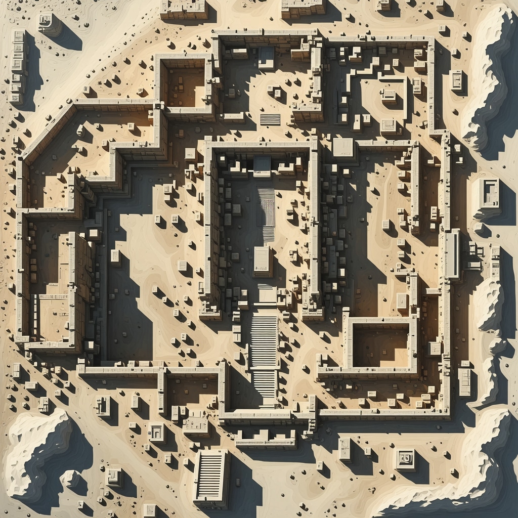 Aerial photograph of Apollonia archaeological site with superimposed GIS maps and 3D reconstruction visuals