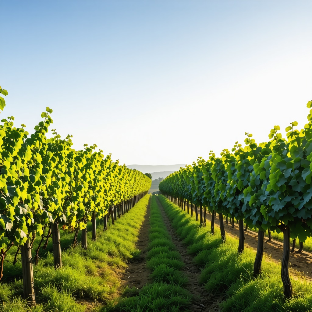 Vineyard in Stobi with digital sensors and biodynamic farming showcasing sustainable winemaking