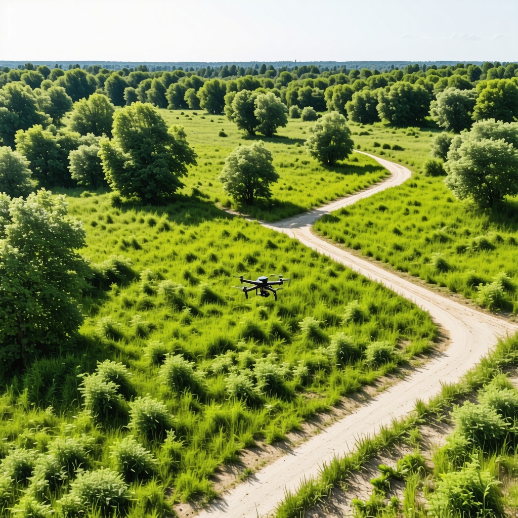 Aerial view of Burgas natural reserves with drones monitoring bird habitats