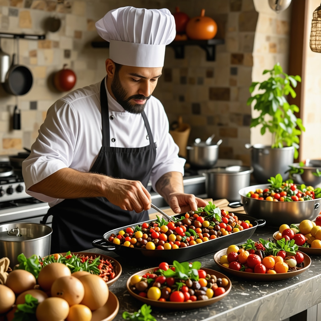 Chef preparing traditional Plovdiv dishes with sous-vide technology and local ingredients