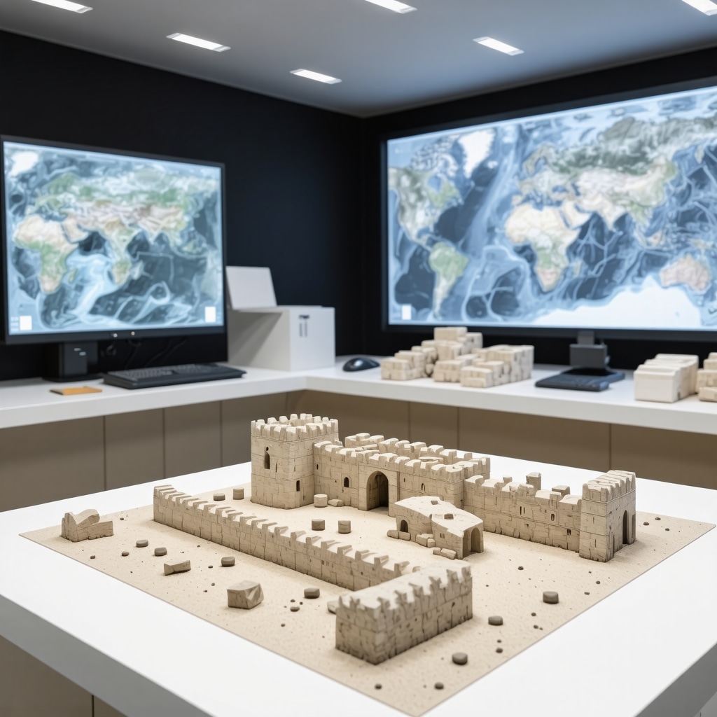 Digital archaeology lab featuring 3D scanning and AI tools analyzing medieval artifacts from Novi Pazar