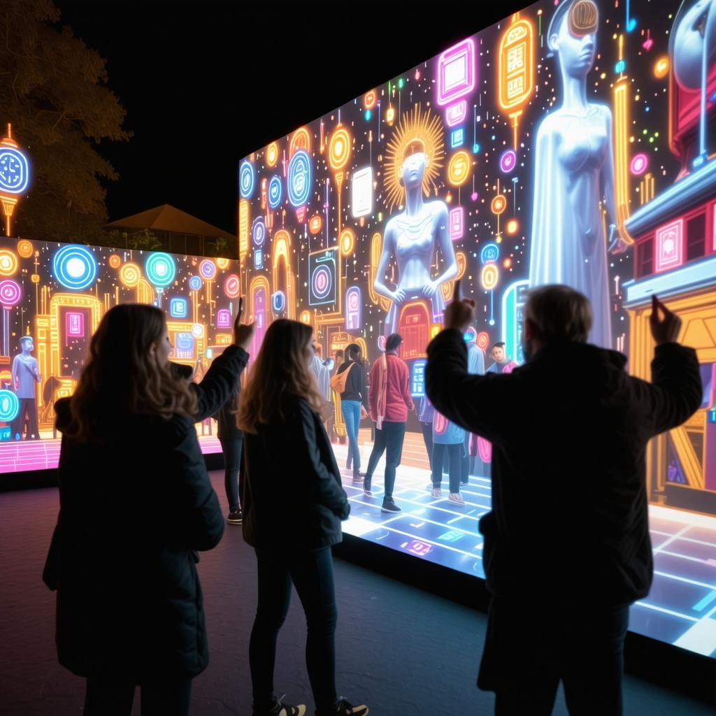 Digital art installation showing fusion of Balkan culture and modern technology at Niš festival