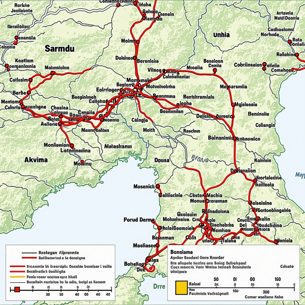 Real-time traffic and border wait times map for travel to Priština