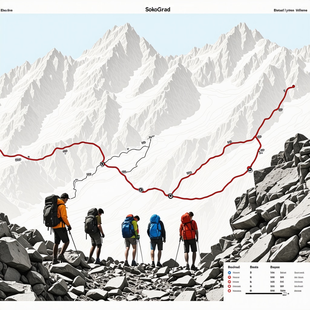 Hikers using GPS-enabled devices with digital topographic maps during a mountain hike at Soko Grad