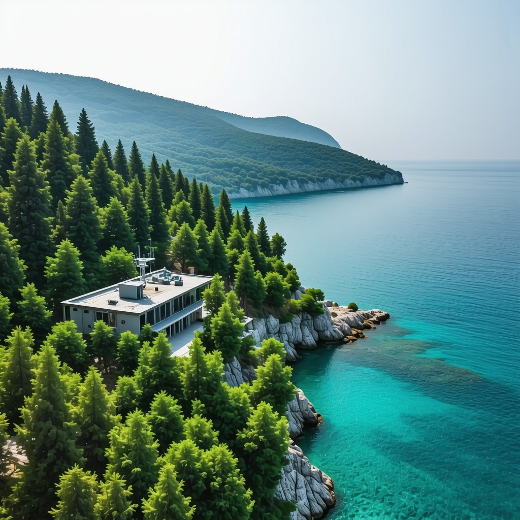 Ecological monitoring station with satellite and GIS technology on Lastovo coastline
