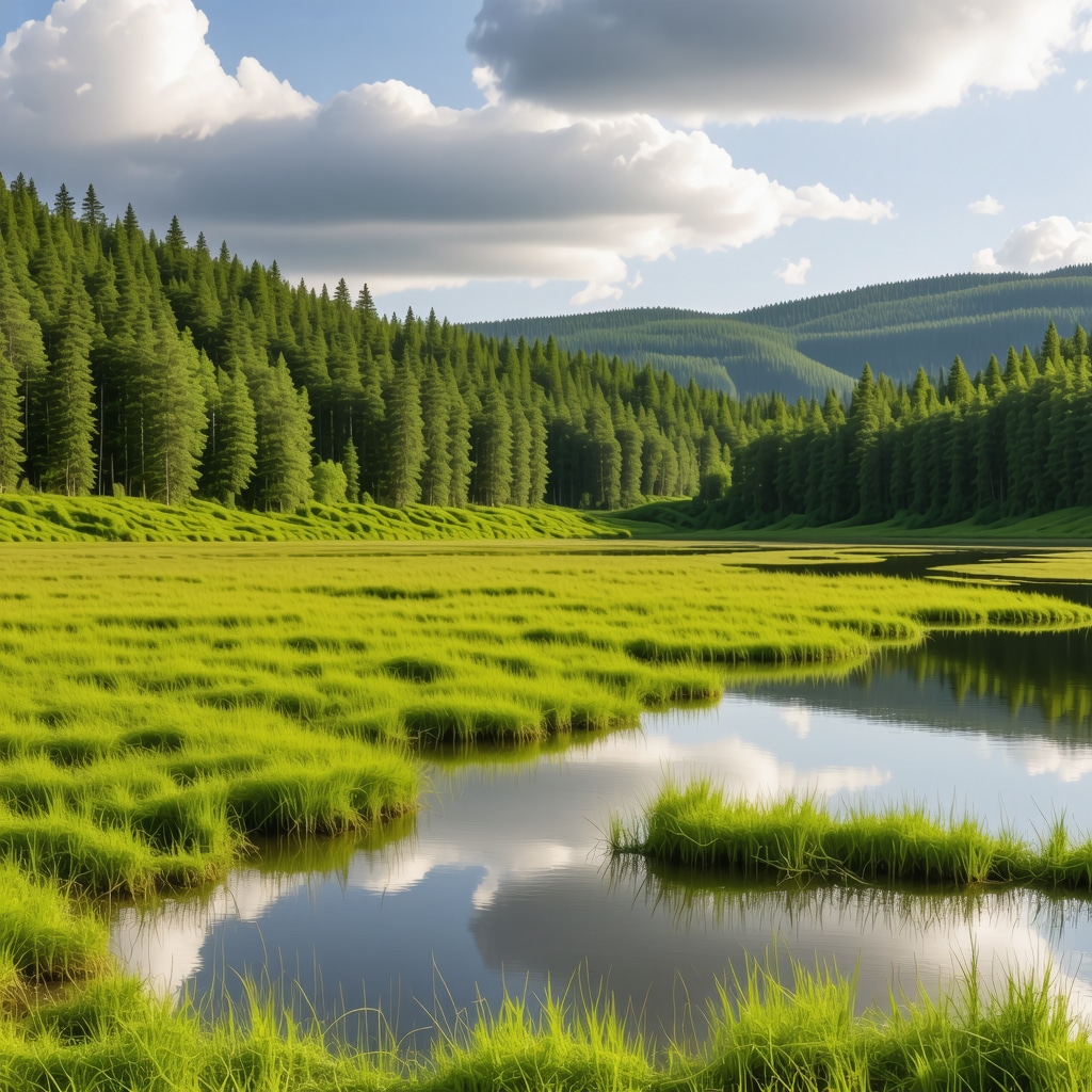 Dense marsh forests and lakes of Igneada Longoz National Park in Kırklareli
