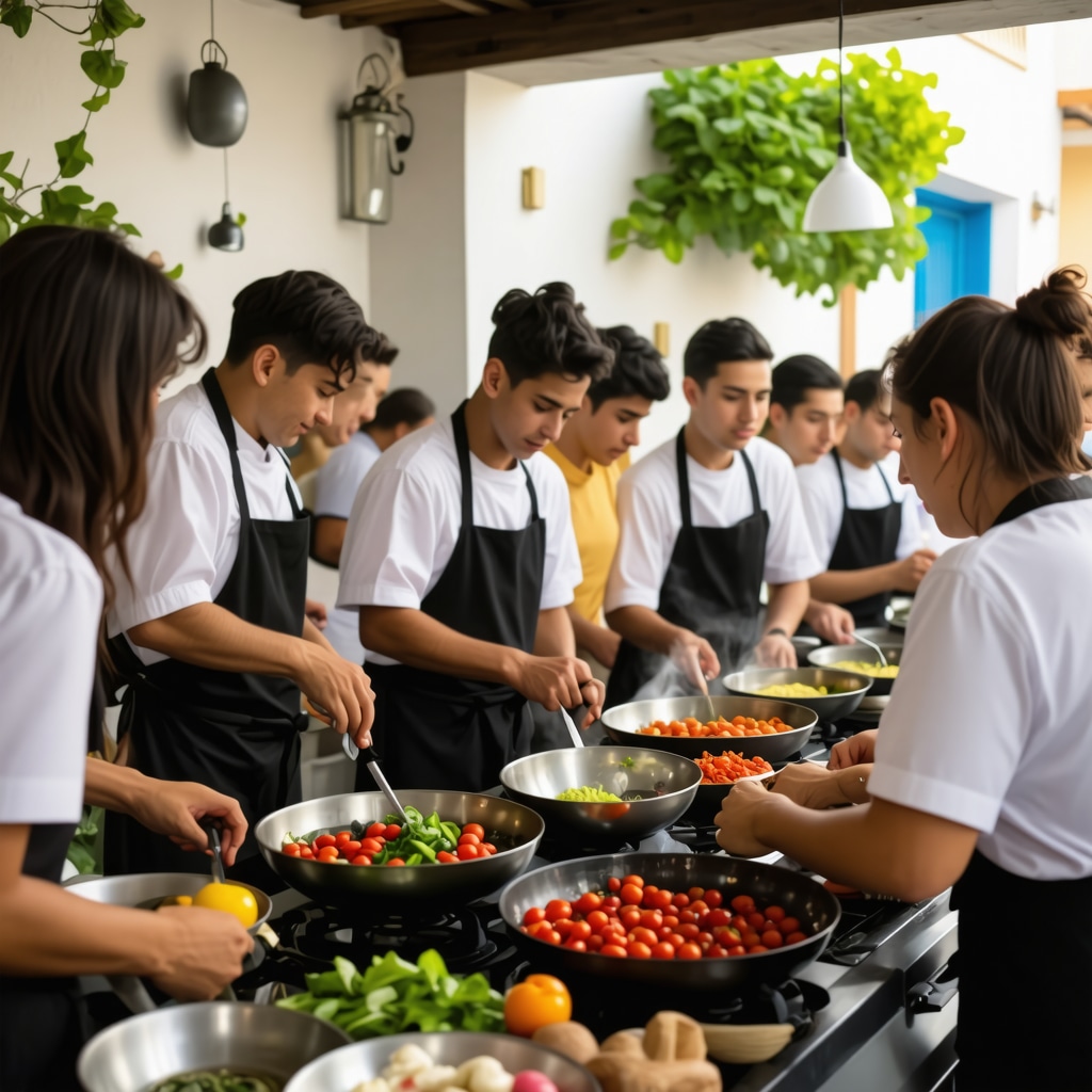 Young chefs in Nafplio demonstrating fusion of traditional Greek cooking with modern culinary techniques