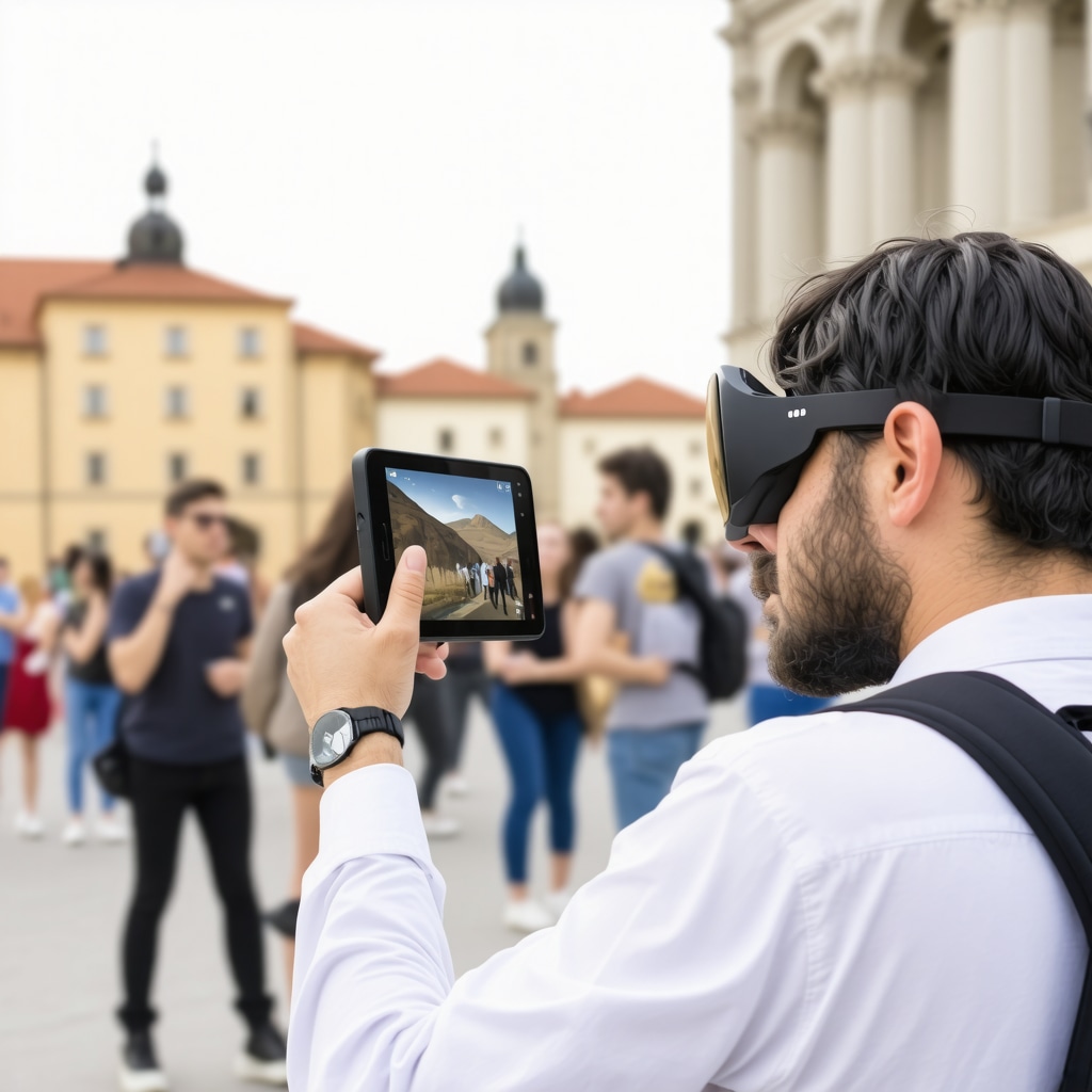 Visitors engaging with augmented reality guides and digital installations at Timisoara Cultural Festival