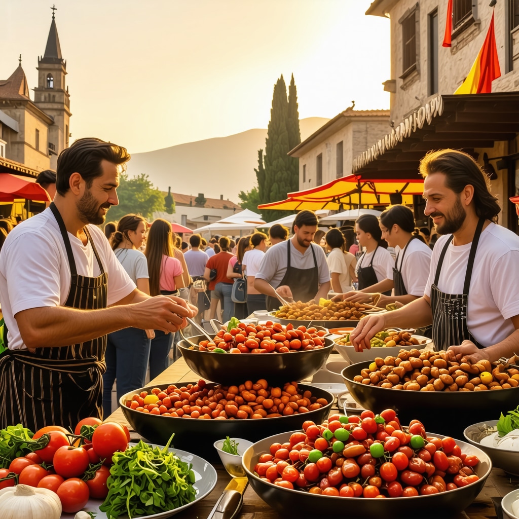Vibrant food festival in Kumanovo with traditional Macedonian dishes and modern presentation
