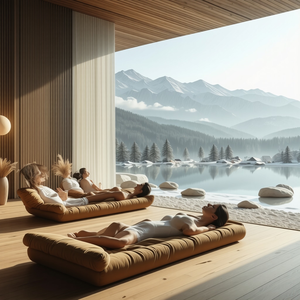 Mountain spa center in Bansko using biometric devices and virtual reality for wellness treatments