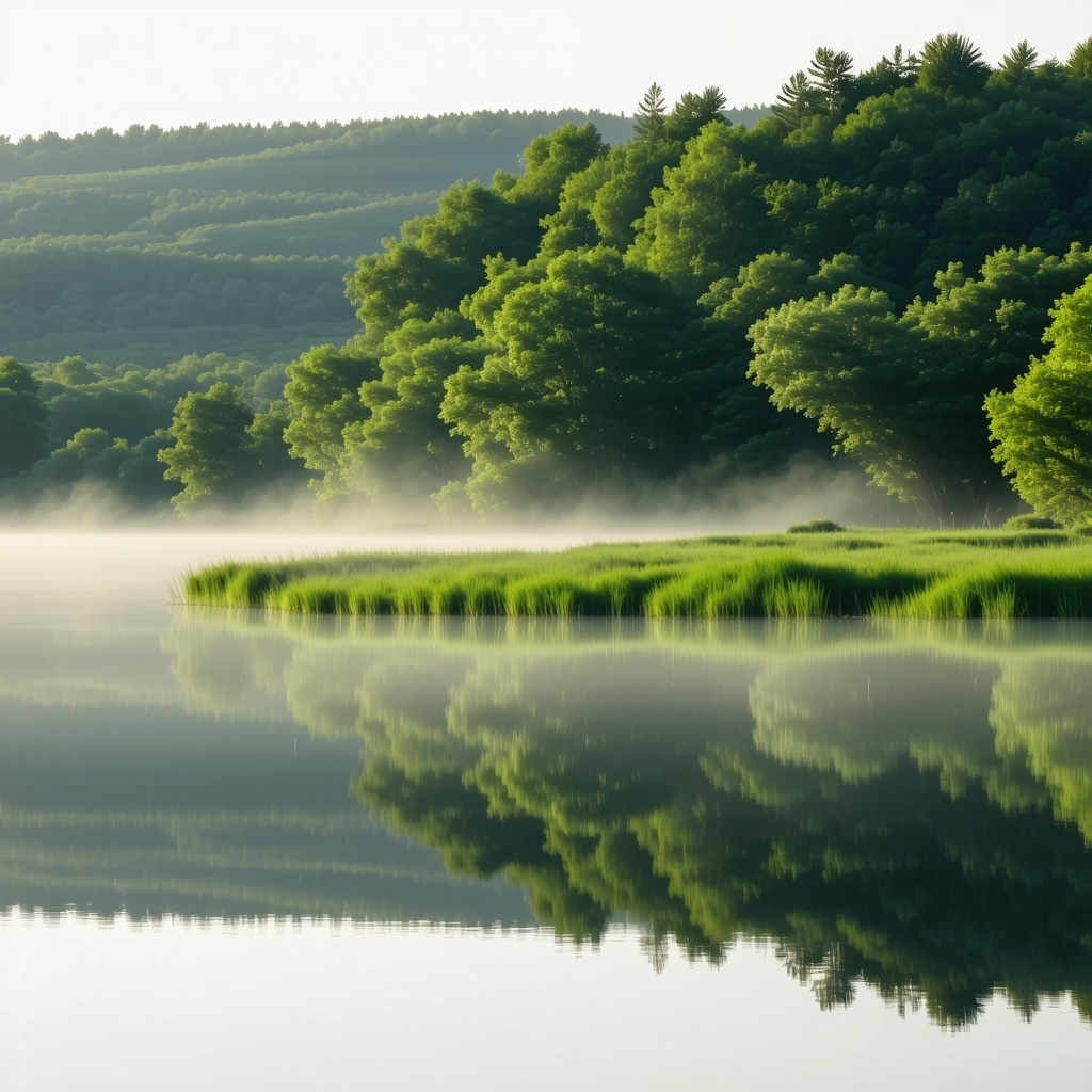 Misty wetlands and forests of İğneada Longoz National Park in Kırklareli