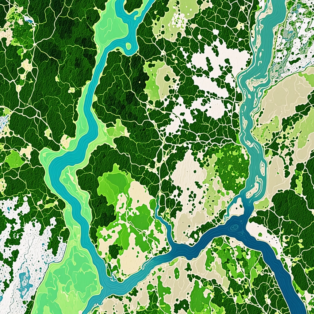 Aerial view of Krka National Park with multispectral data and IoT sensor integration