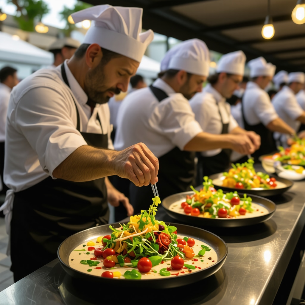 Chefs demonstrating advanced cooking techniques at Patras Gastro Avantura 2024 with sustainable local ingredients