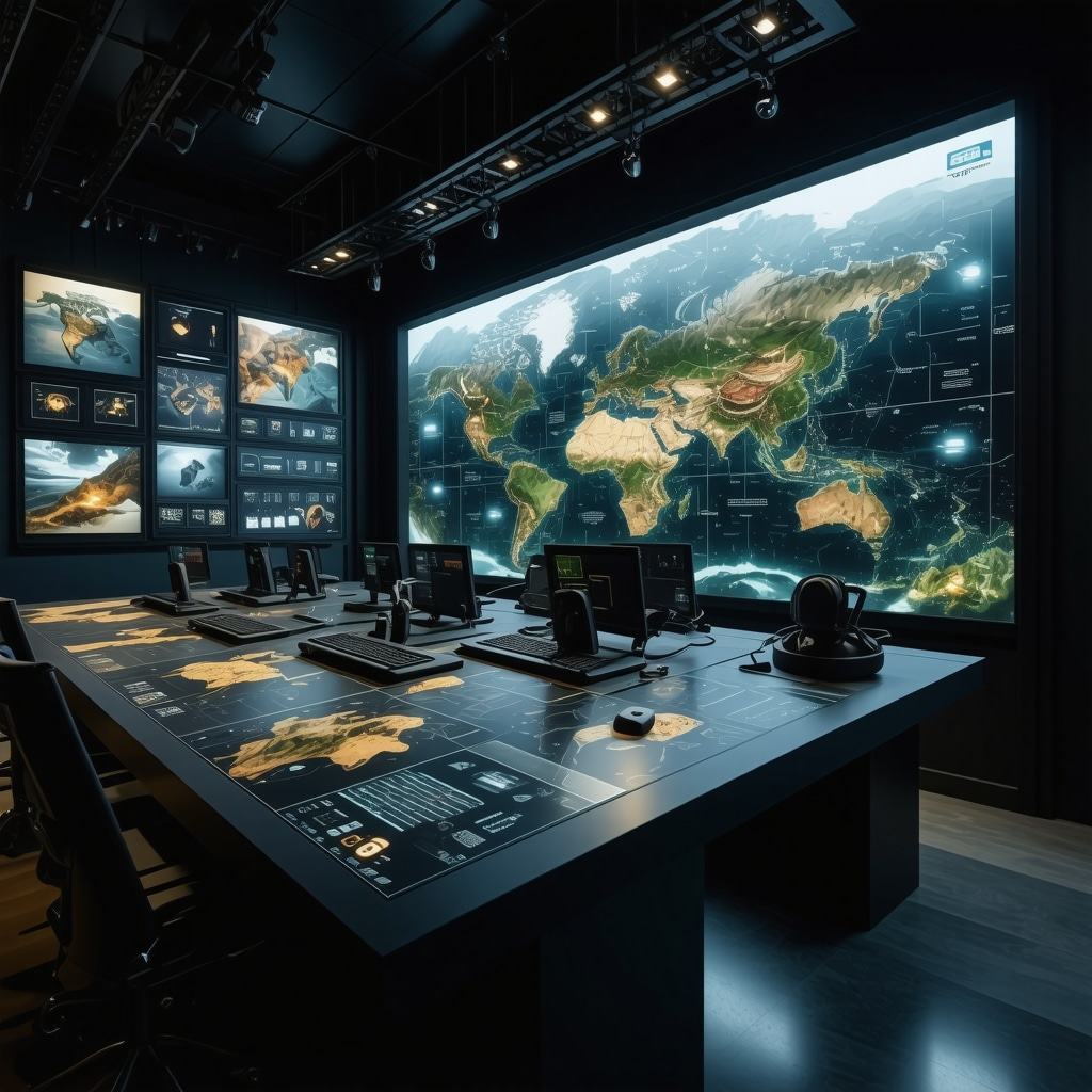 Futuristic digital tourism hub showcasing AI and eco-tourism integration in Kumanovo