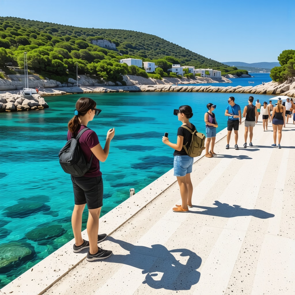 Tourists using augmented reality and AI-driven digital tools in Biograd na Moru smart tourism environment