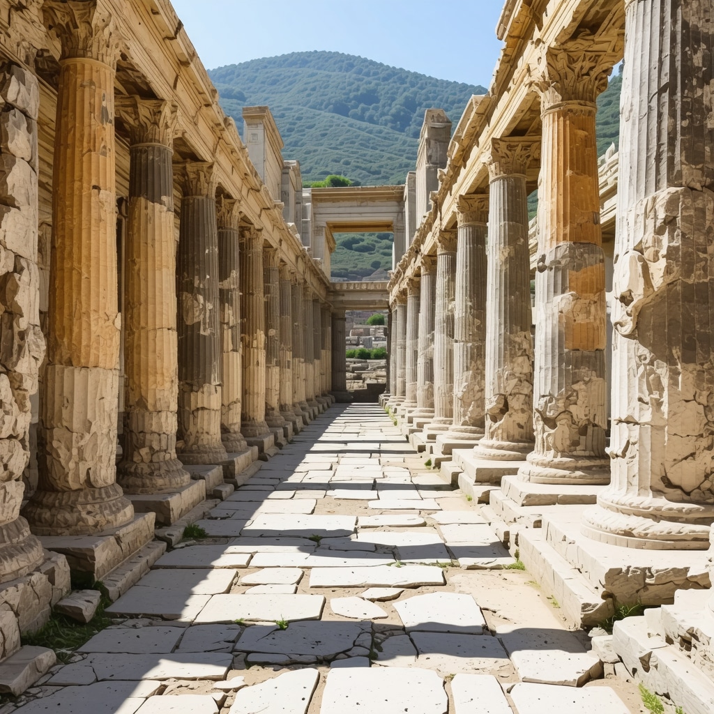 Augmented reality experience showing Nafplio's ancient ruins with digital overlays