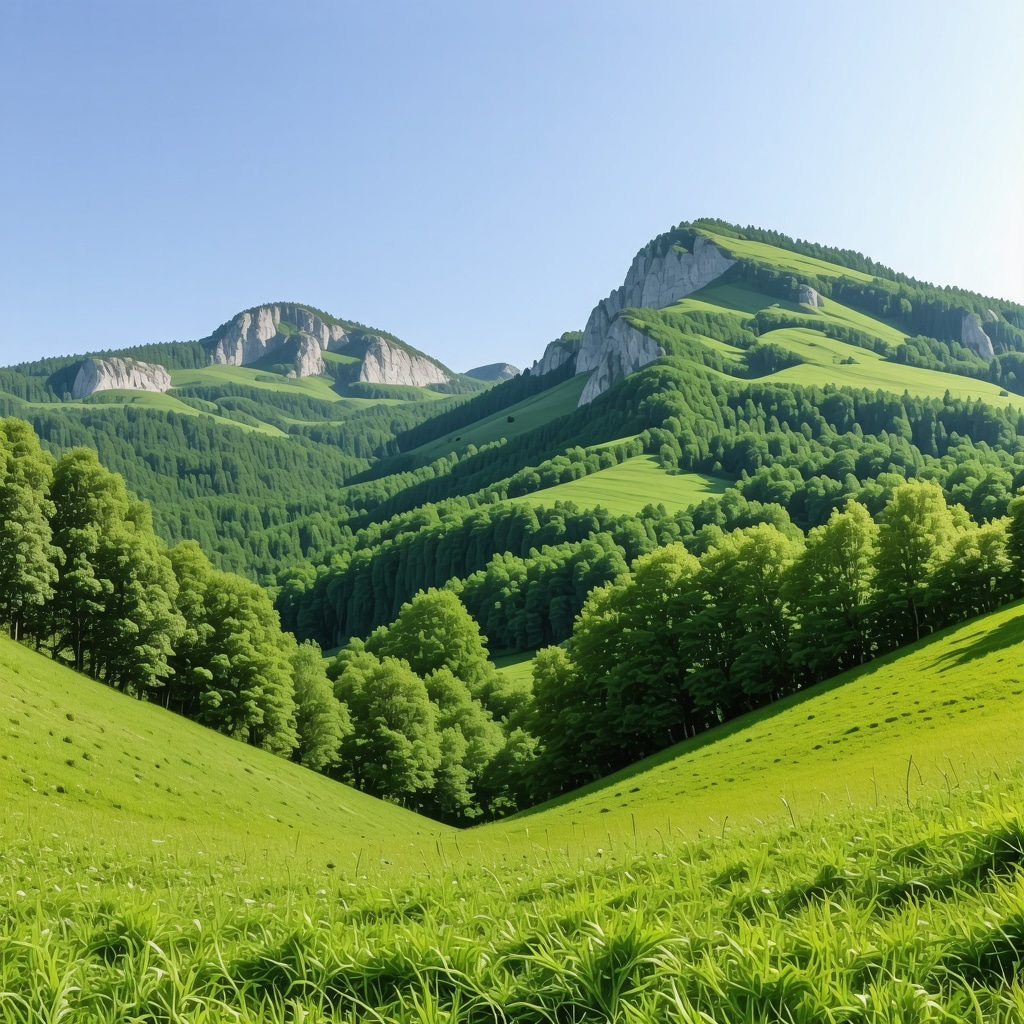 Prelepa priroda Balkana sa planinama i zelenilom
