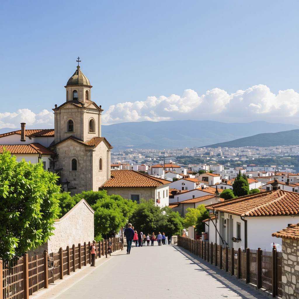 Vibrant cultural festival in Volos with traditional costumes and music performers