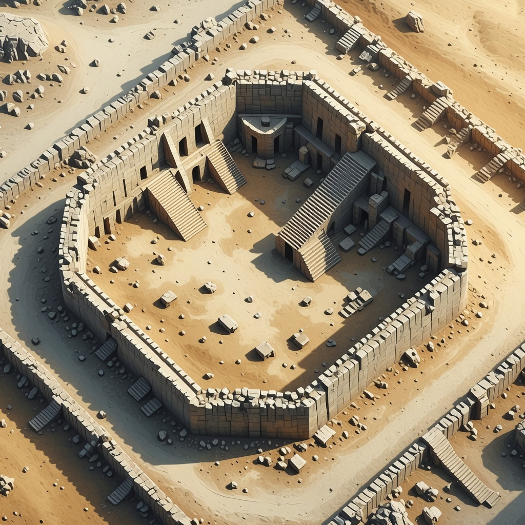 A detailed digital 3D model of Nin's archaeological site with interactive elements