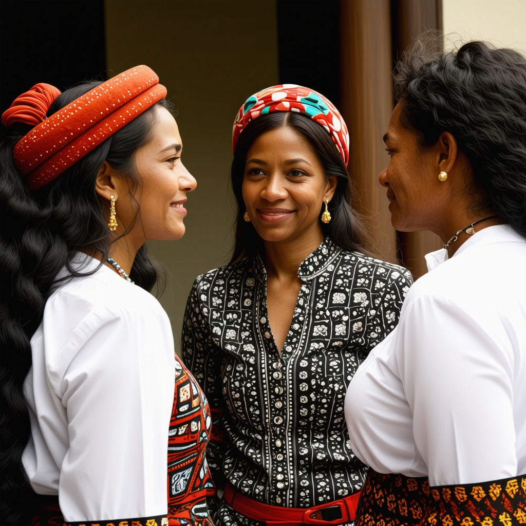 A modern digital tour presenting traditional attire and customs in a virtual environment.