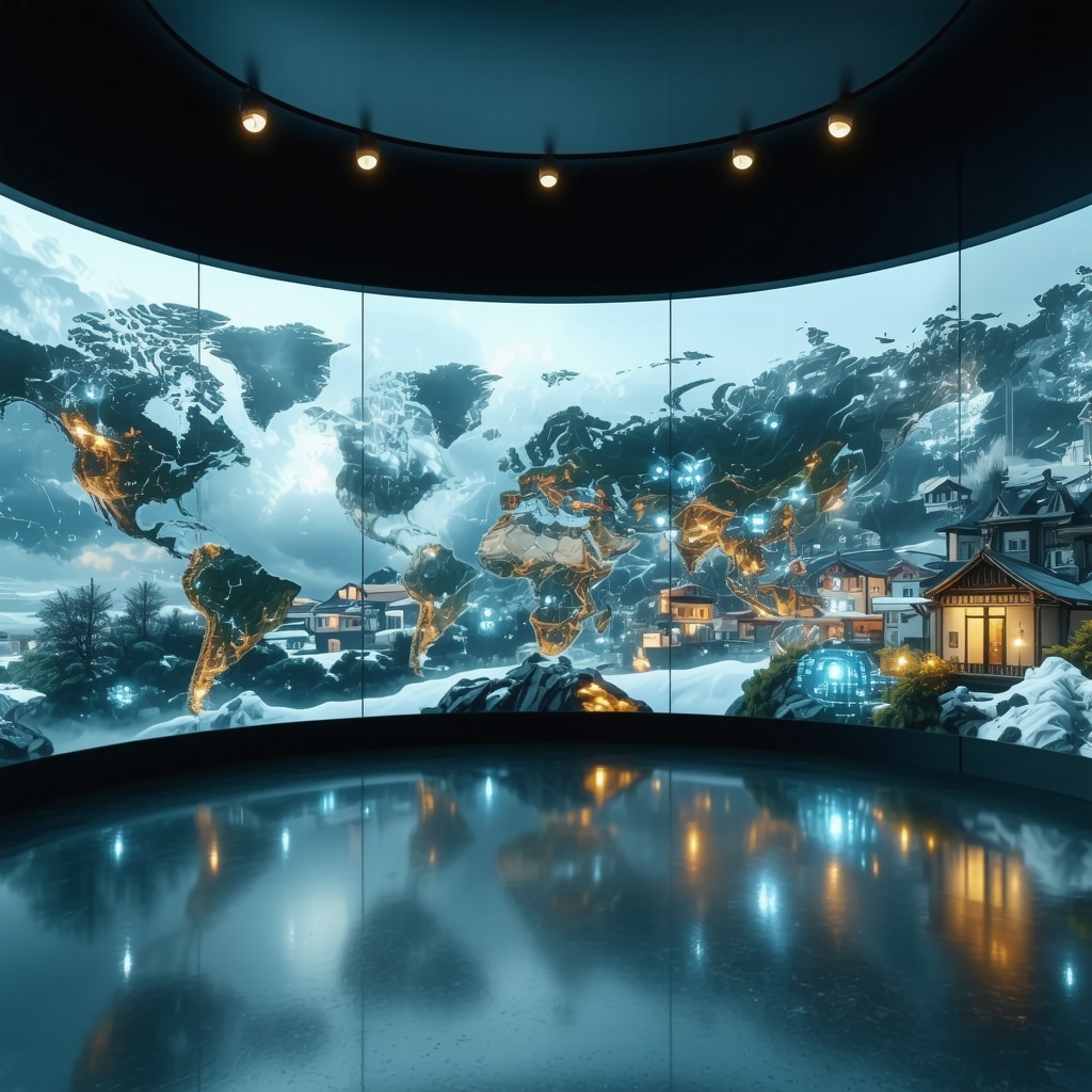 Futuristic urban tourism control center with AI analytics and digital maps for sustainable tourism in Peć