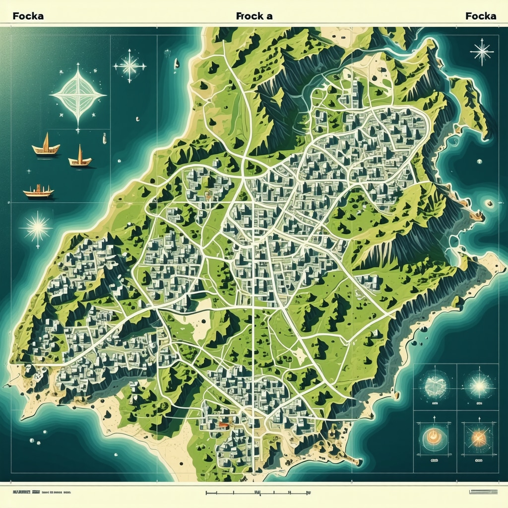 Digital map of Foča showcasing AI-driven tourism management, AR cultural attractions, and sustainable transport