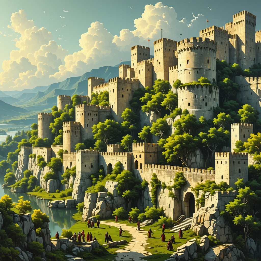 Digital rendering of Golubac fortress integrating augmented reality for visitors
