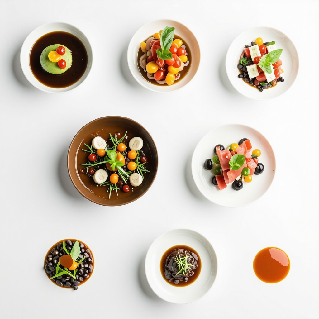 Modern presentation of Balkan dishes with creative plating