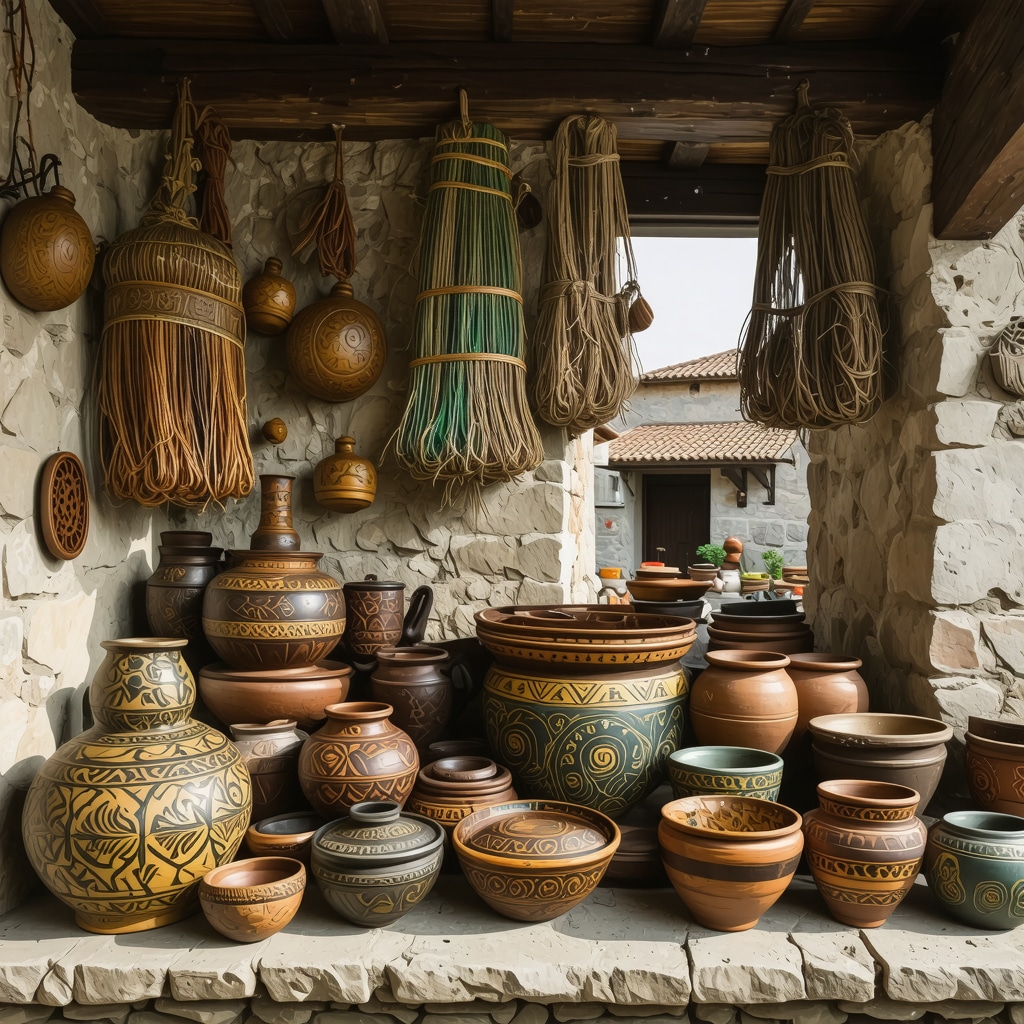 Detalji tradicionalnih zanata i istorijskih lokacija u Kruji