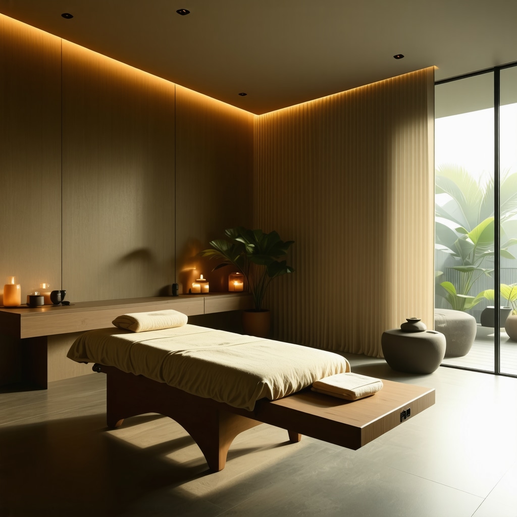 Spa soba sa modernom opremom i prirodnim osvetljenjem, mirna atmosfera