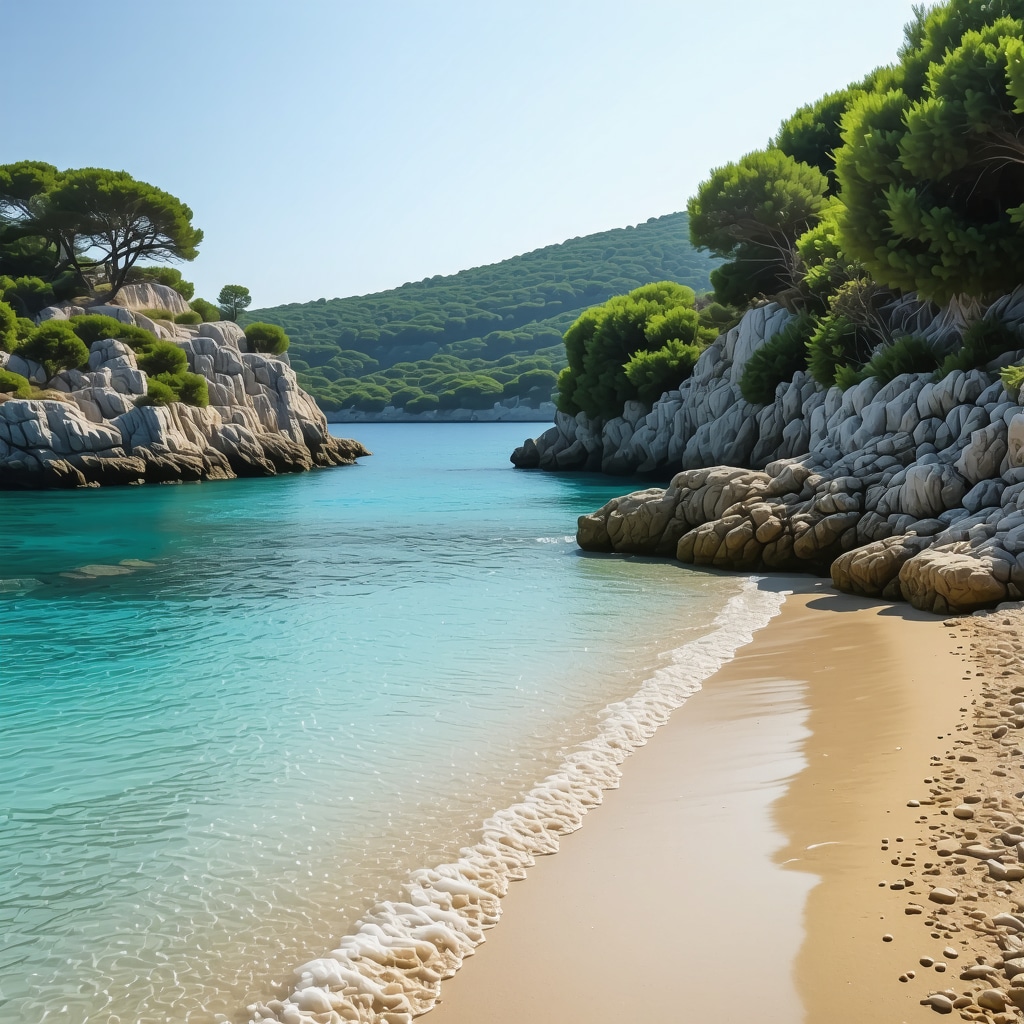 Remote beaches in Pula with pristine water and natural surroundings.