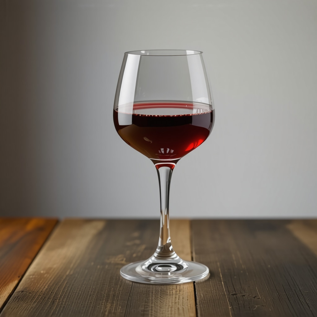Detalj slojeva vina u čaši sa rustikalnim pozadinom.