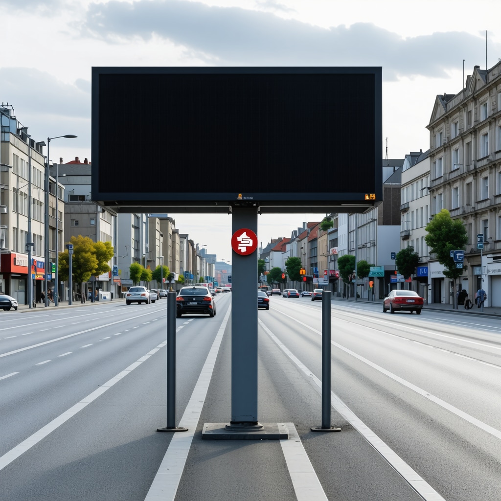 Modern Balkan city with smart traffic lights and sensors
