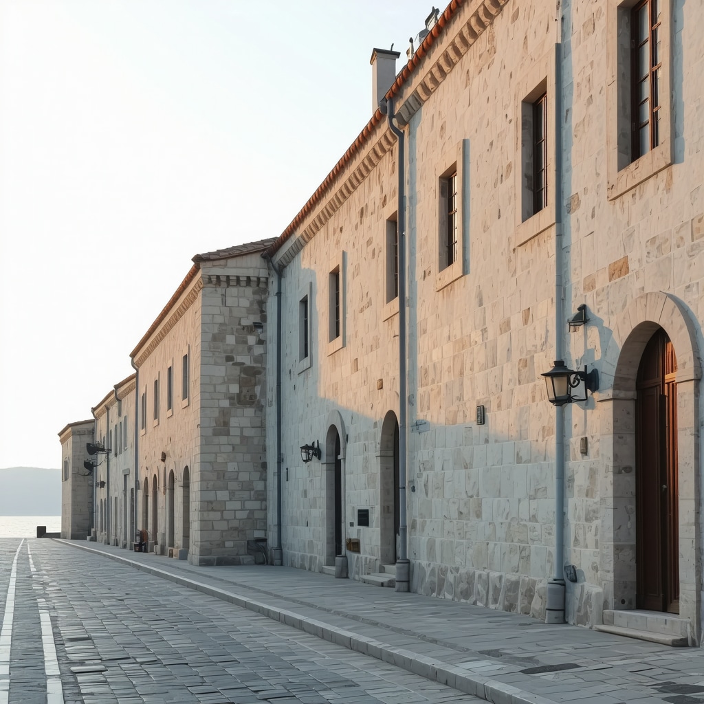 Beautiful sunset view of Zadar's historic old town with seafront and ancient buildings