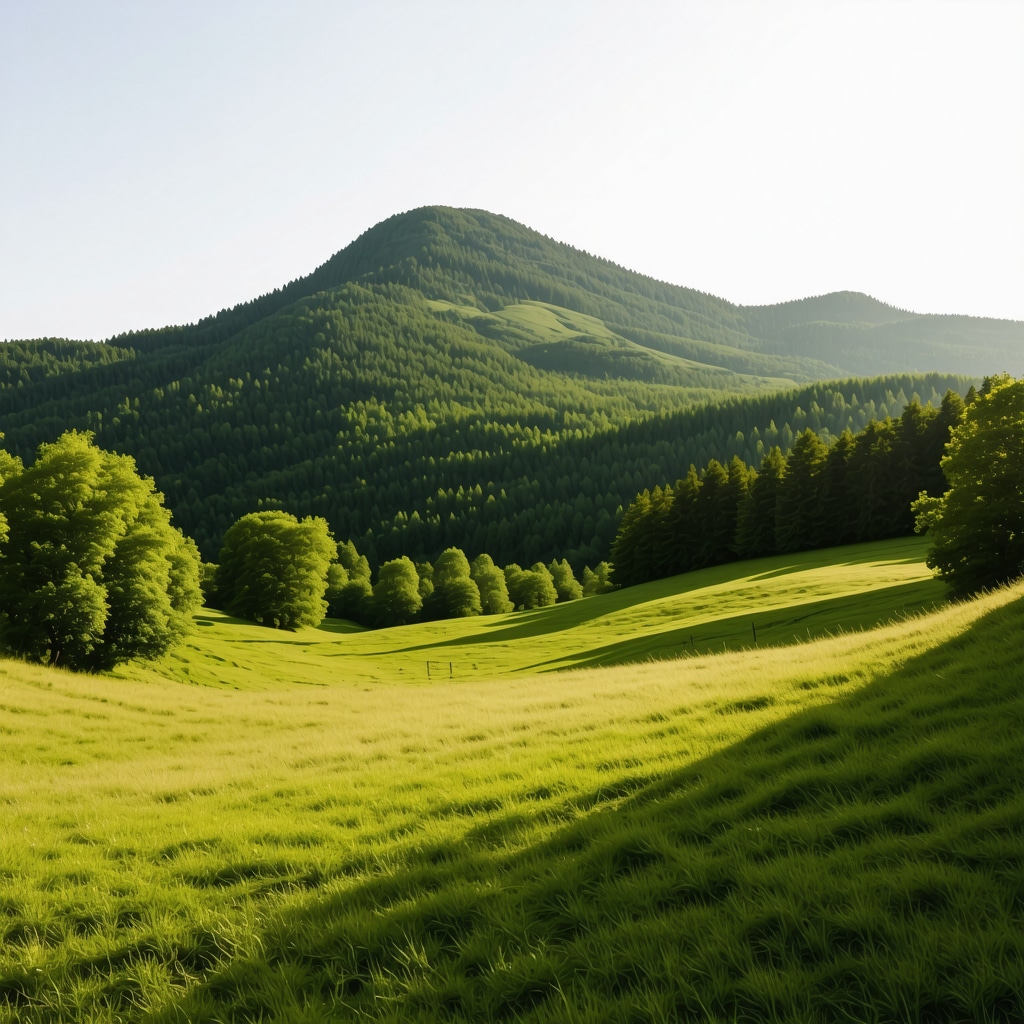 Panoramic view of Zlatibor mountain with green forests and blue sky