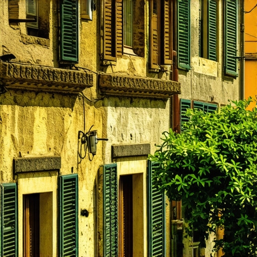 Lokalna scena u Beranu sa istorijskim zgradama i prirodom