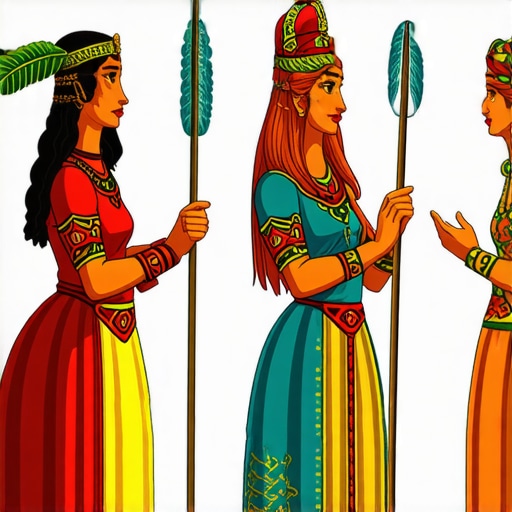 Illustration of Balkan legends and ancient ajdovi with cultural symbols