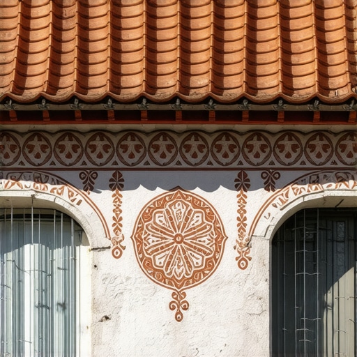 Detalj balkanske arhitekture sa istorijskim motivima