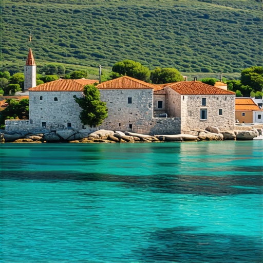 Scenic view of secluded beaches, narrow streets, and lush nature on Korčula island