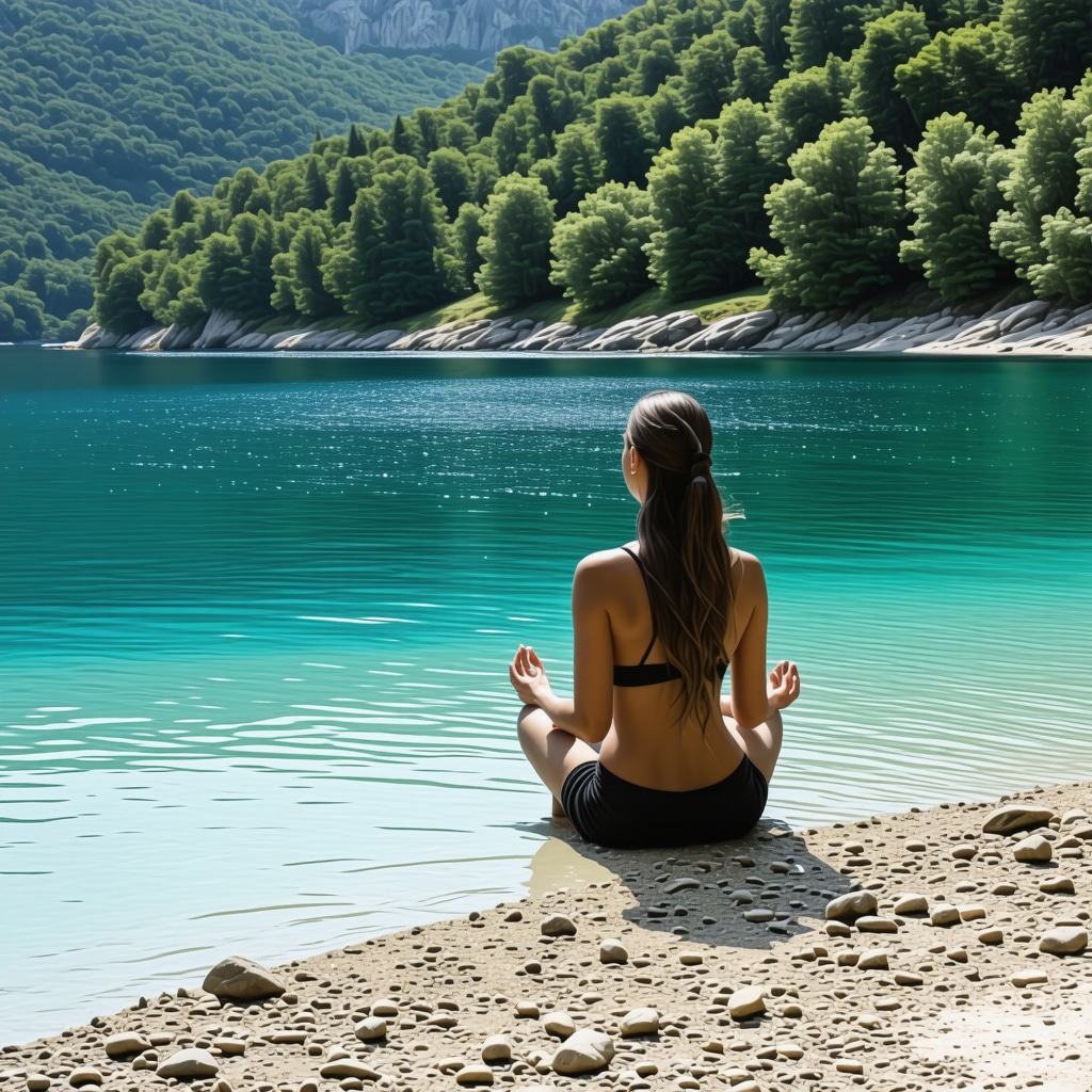 Plaža u Senju sa bistrim morem i zelenilom oko sebe, idealno za meditaciju