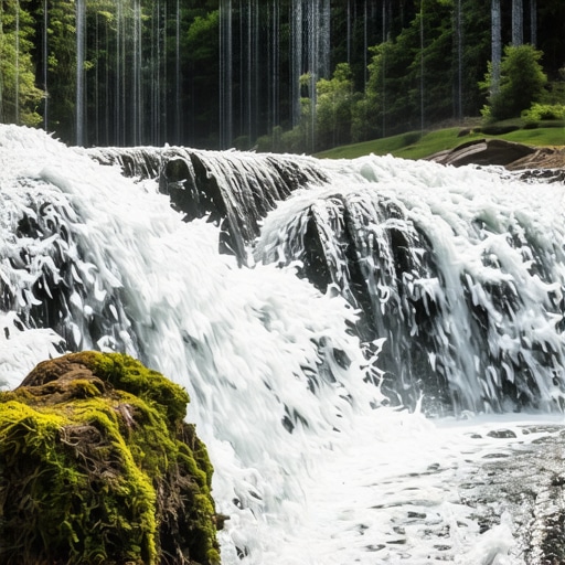 Hiking trail in Kirklareli with waterfalls and lush greenery