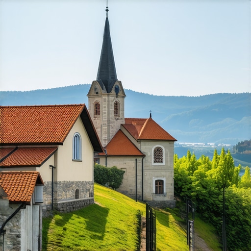 Beautiful landscape of Peć showcasing old buildings and natural scenery