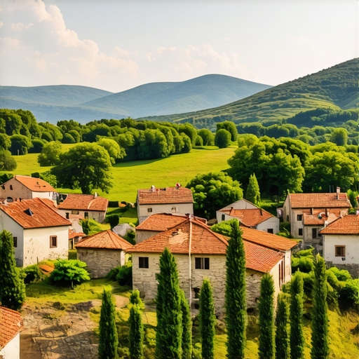 Hidden Balkan villages surrounded by lush nature and traditional architecture