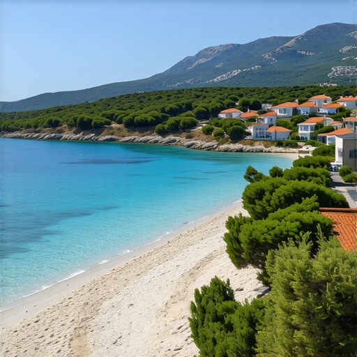 Halkidiki Beaches and Villages Scenic view of Halkidiki's beaches and traditional villages
