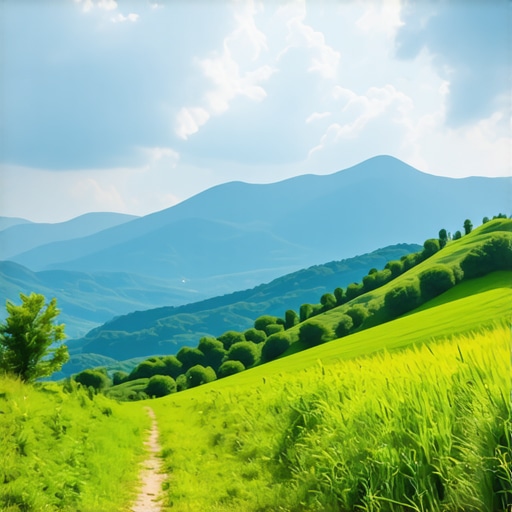 Scenic view of secret mountain trails and lush green landscapes in the Balkans