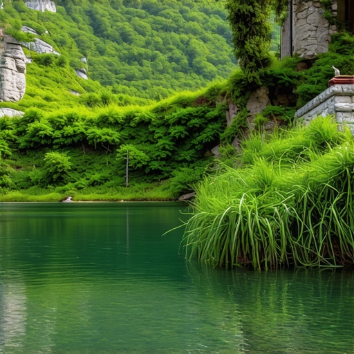 Serene water source surrounded by lush greenery in Bosnia's hidden natural oasis