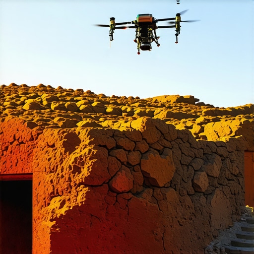 Archaeologists using LiDAR and drones at an excavation site