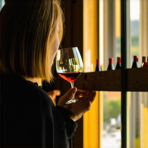 Traveler enjoying wine tasting in Sremski Karlovci A traveler tasting wine at a local vinarija in Sremski Karlovci, surrounded by vineyards and historic architecture