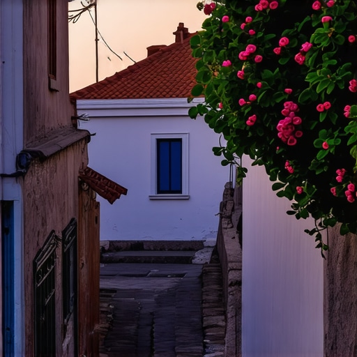 Early morning view of Ulcinj's historic alleys and architecture